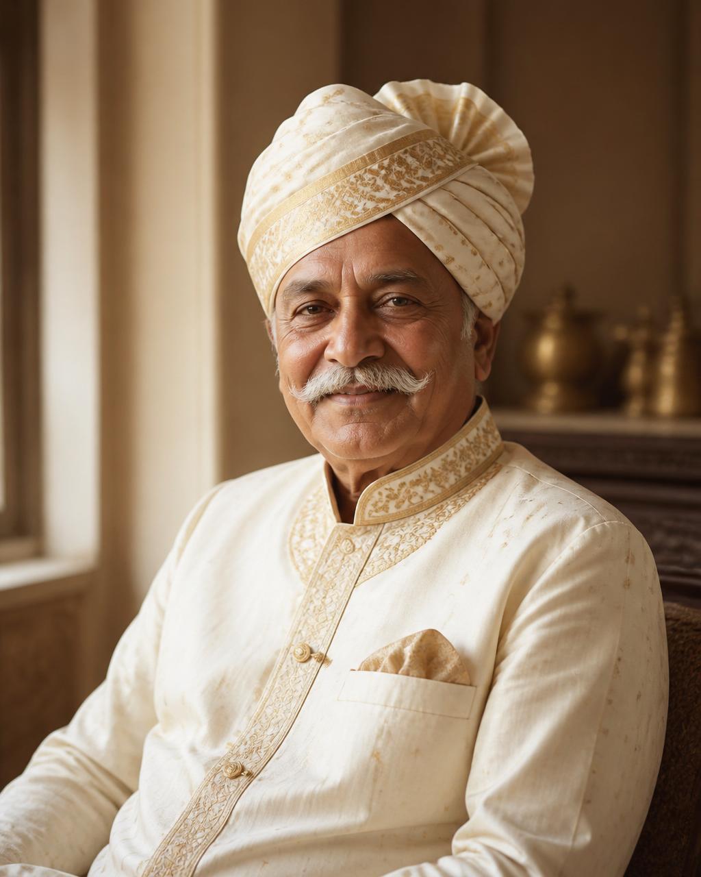 The founder of Kewal Baa in traditional Rajasthani attire